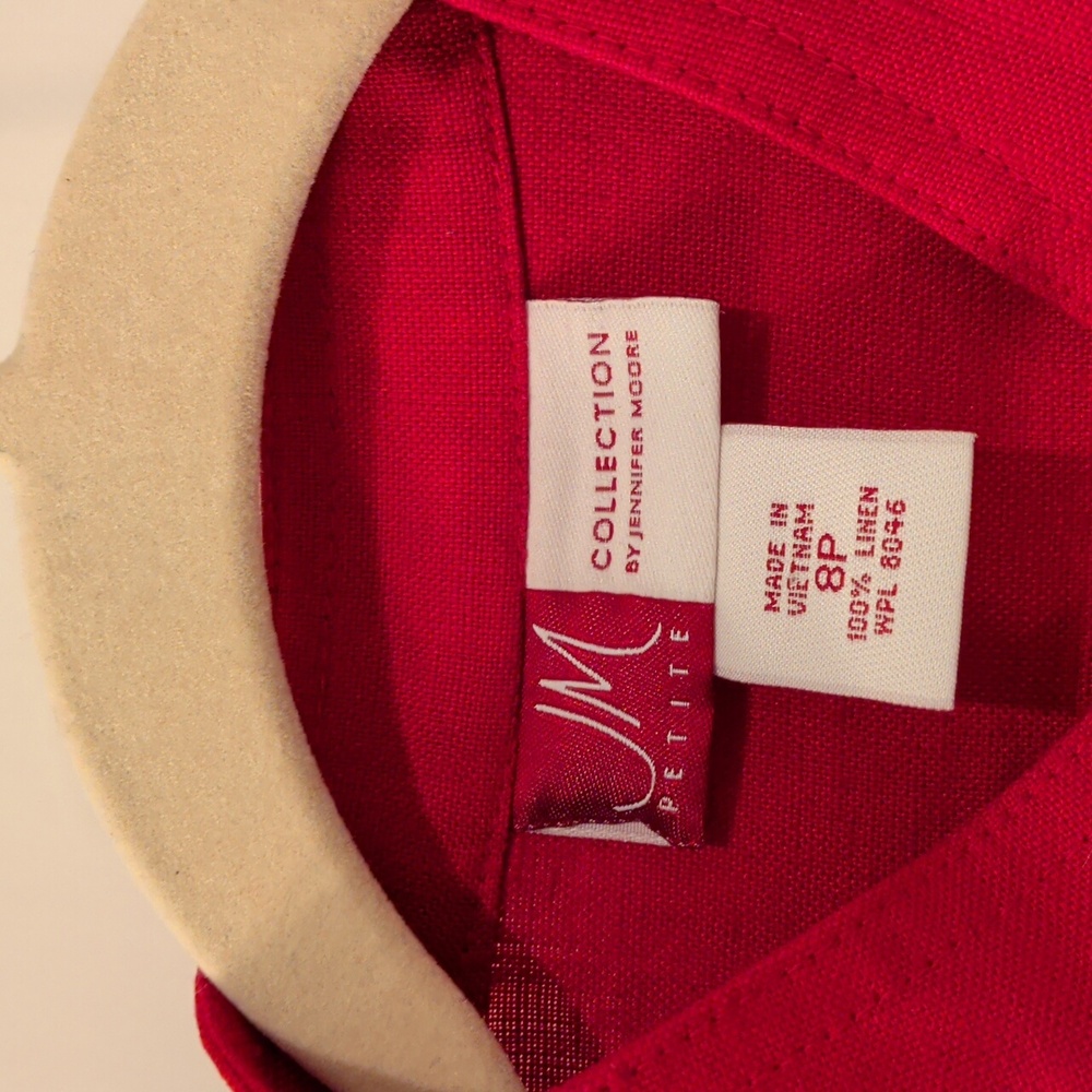 Red Linen Jacket - Picture 2 of 4